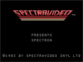 Title screen of Spectron on the Coleco Vision.