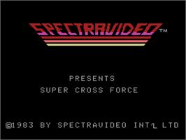 Title screen of Super Cross Force on the Coleco Vision.