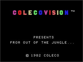 Title screen of Tarzan: From Out Of The Jungle... on the Coleco Vision.