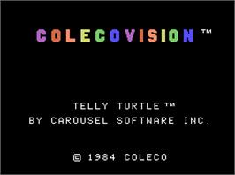 Title screen of Telly Turtle on the Coleco Vision.