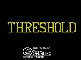 Title screen of Threshold on the Coleco Vision.