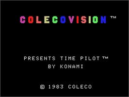 Title screen of Time Pilot on the Coleco Vision.