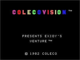 Title screen of Venture on the Coleco Vision.
