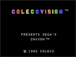 Title screen of Zaxxon on the Coleco Vision.