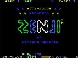 Title screen of Zenji on the Coleco Vision.