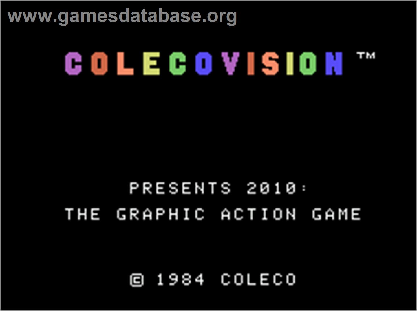 2010: The Graphic Action Game - Coleco Vision - Artwork - Title Screen
