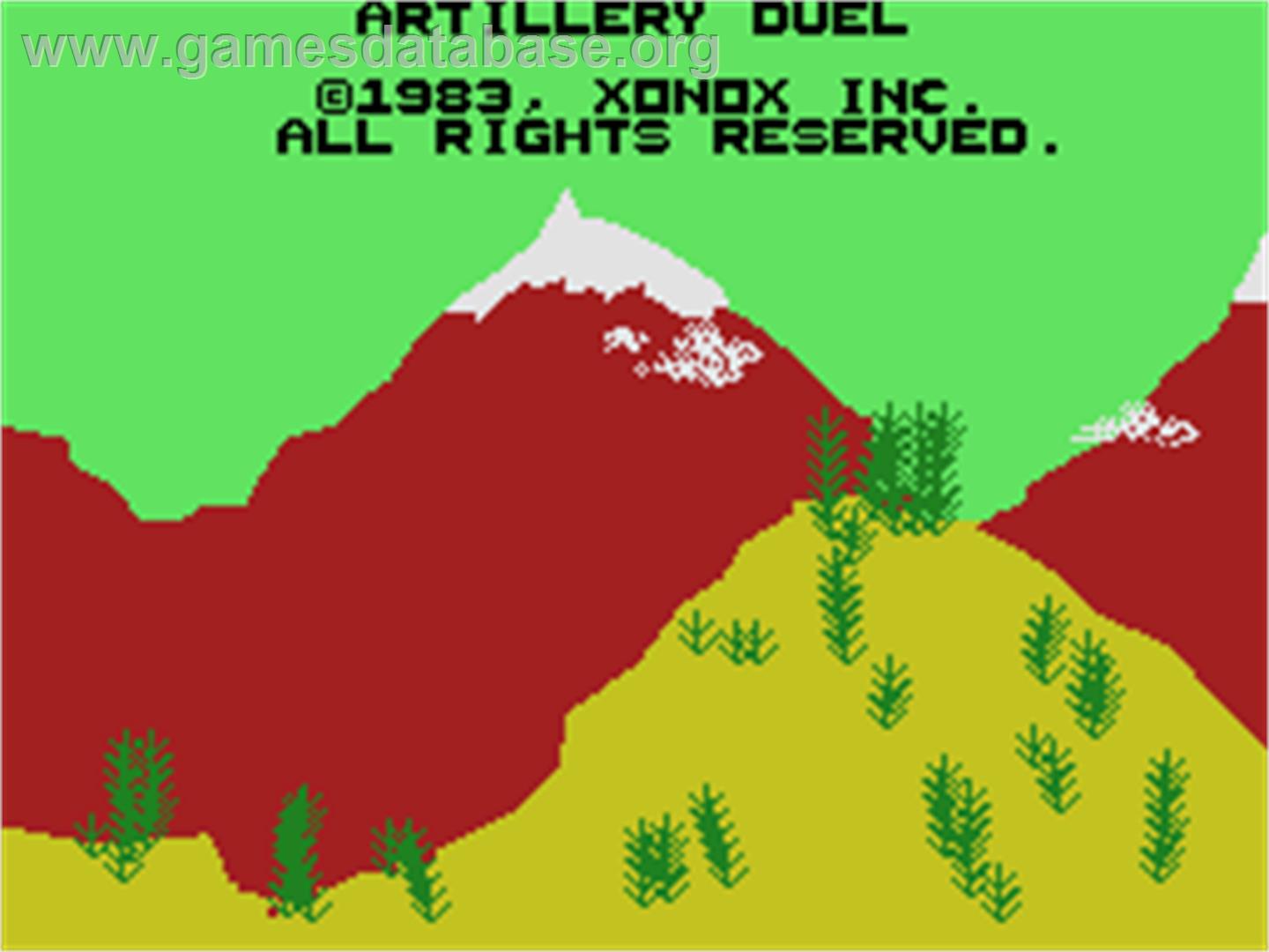 Artillery Duel - Coleco Vision - Artwork - Title Screen