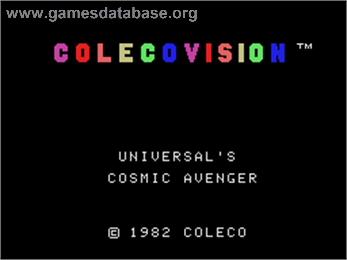 Cosmic Avenger - Coleco Vision - Artwork - Title Screen