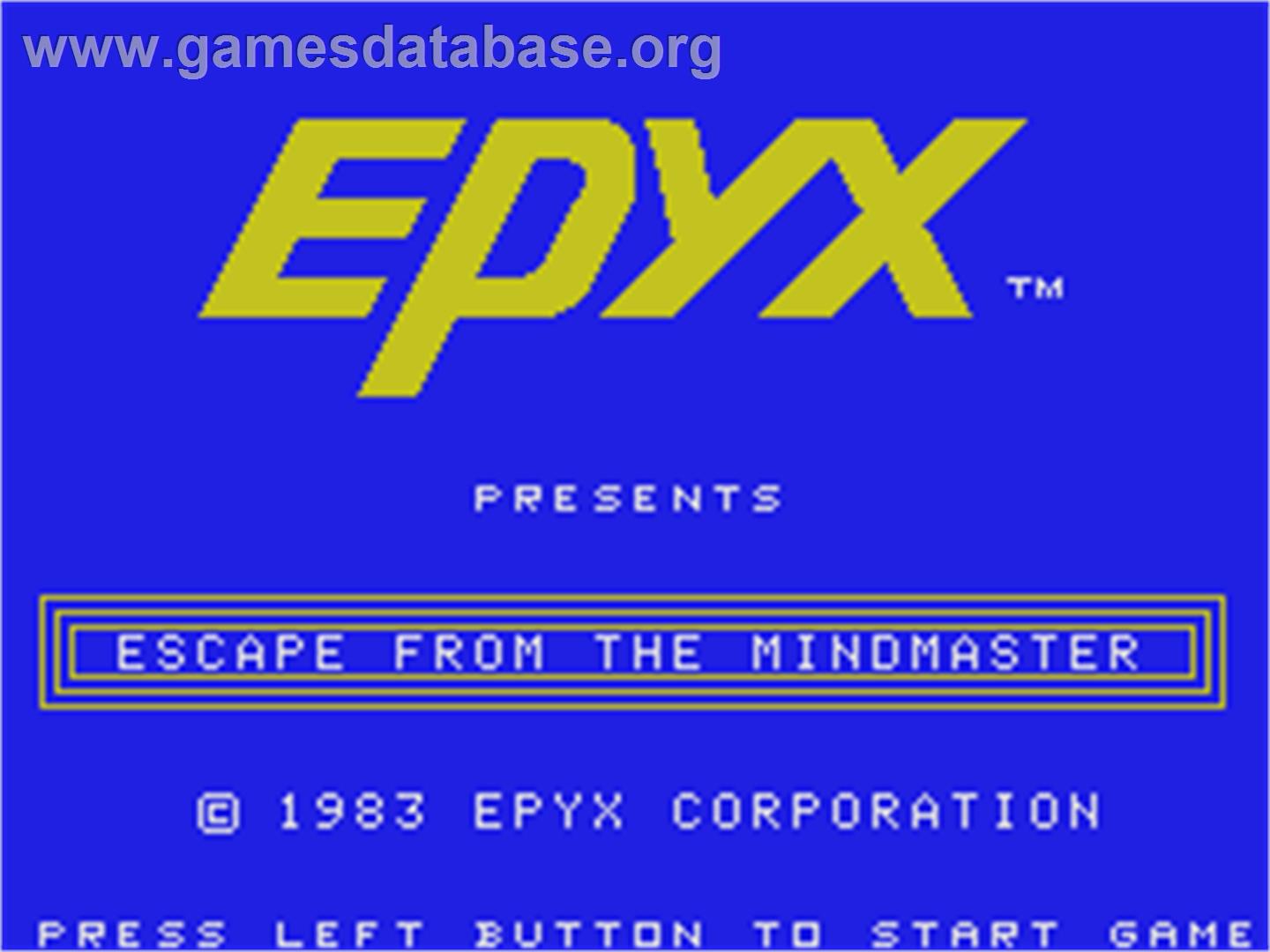 Escape from the Mindmaster - Coleco Vision - Artwork - Title Screen