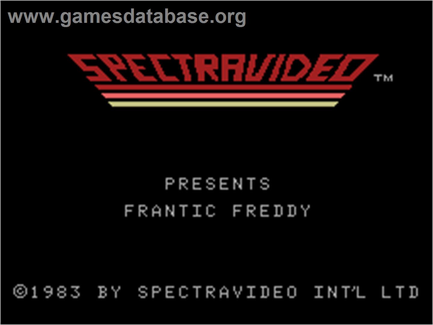 Frantic Freddy - Coleco Vision - Artwork - Title Screen