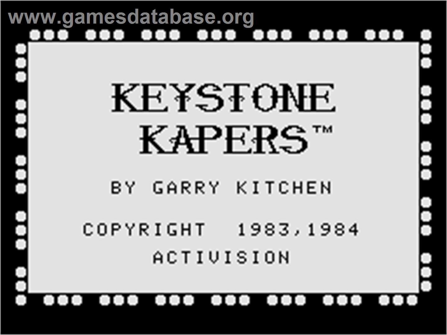 Keystone Kapers - Coleco Vision - Artwork - Title Screen