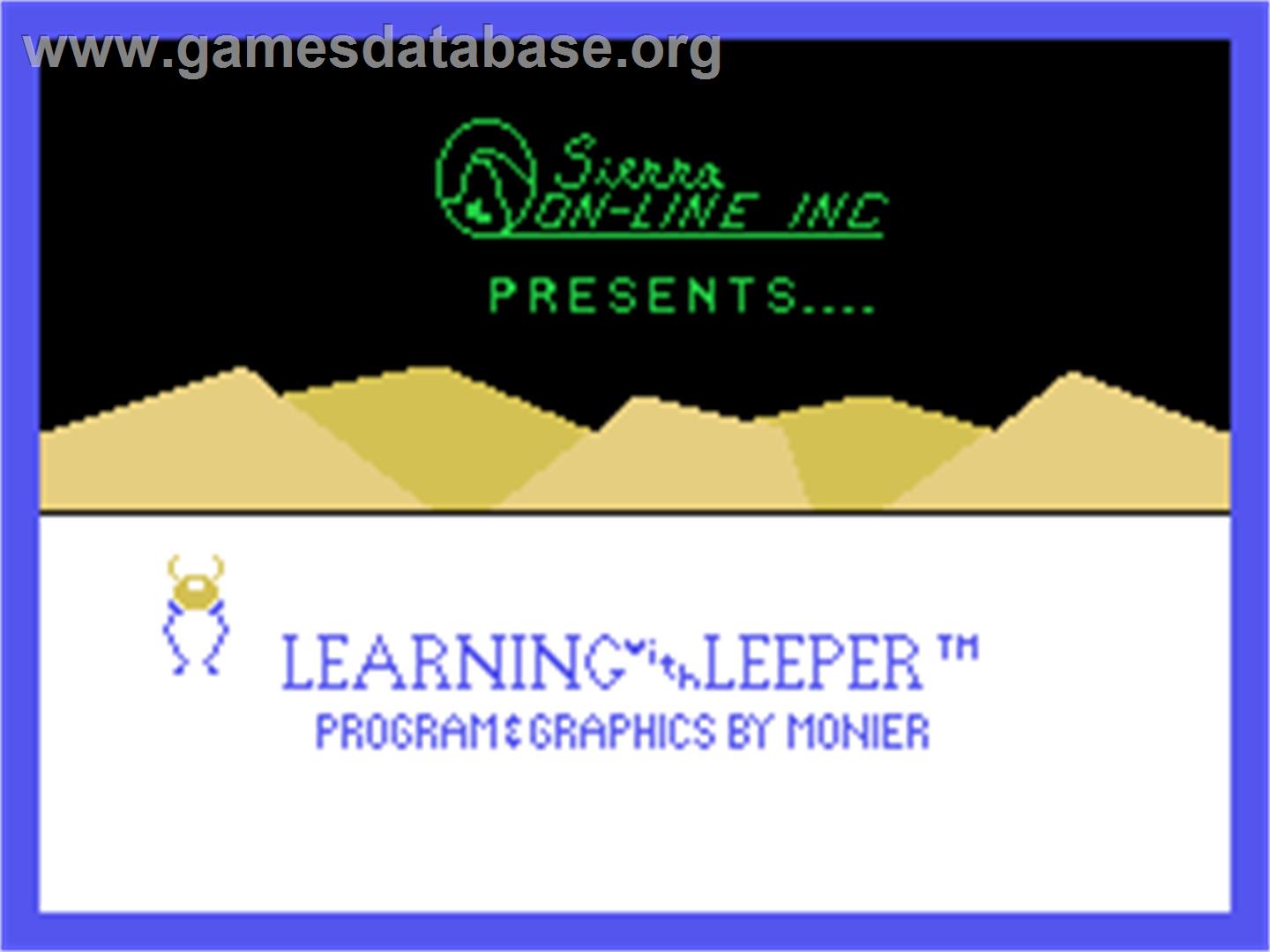 Learning with Leeper - Coleco Vision - Artwork - Title Screen