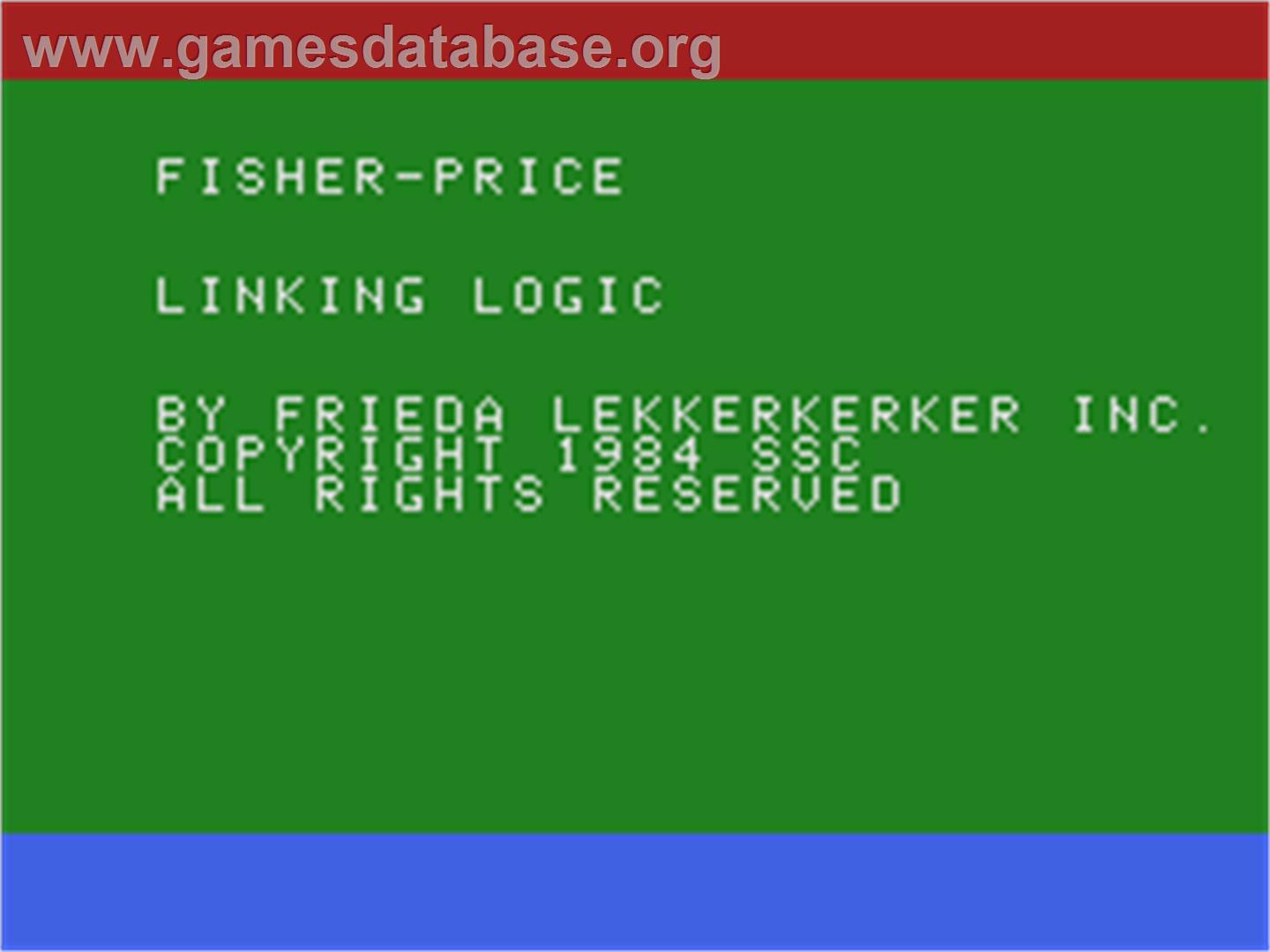 Linking Logic - Coleco Vision - Artwork - Title Screen