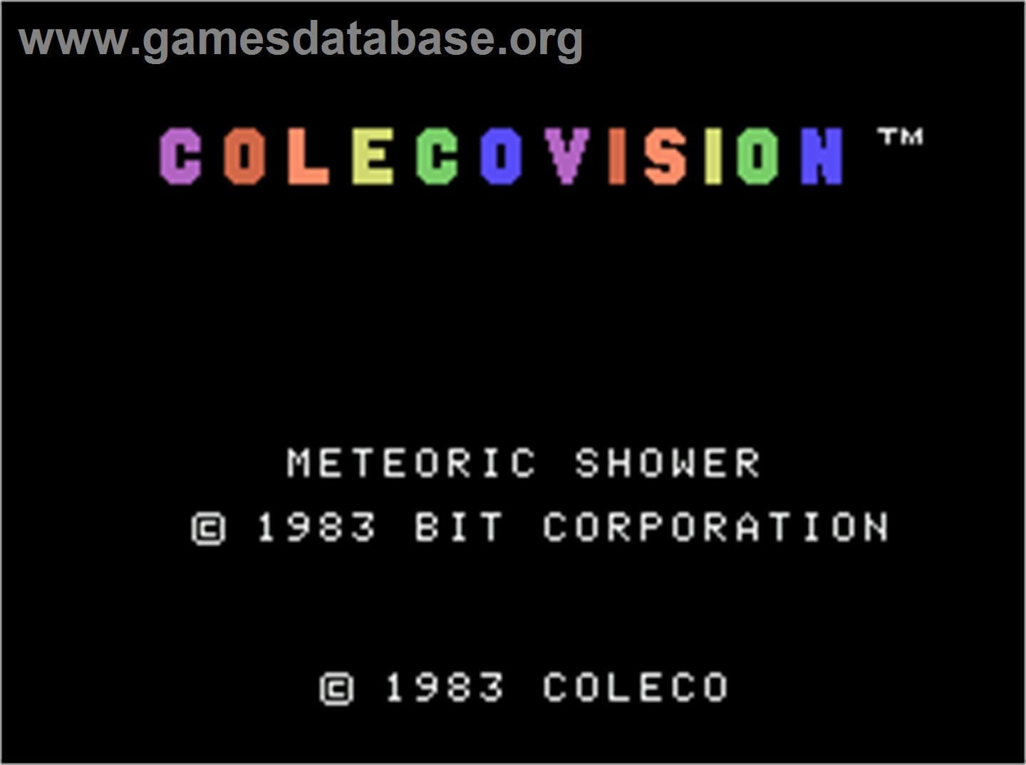 Meteoric Shower - Coleco Vision - Artwork - Title Screen