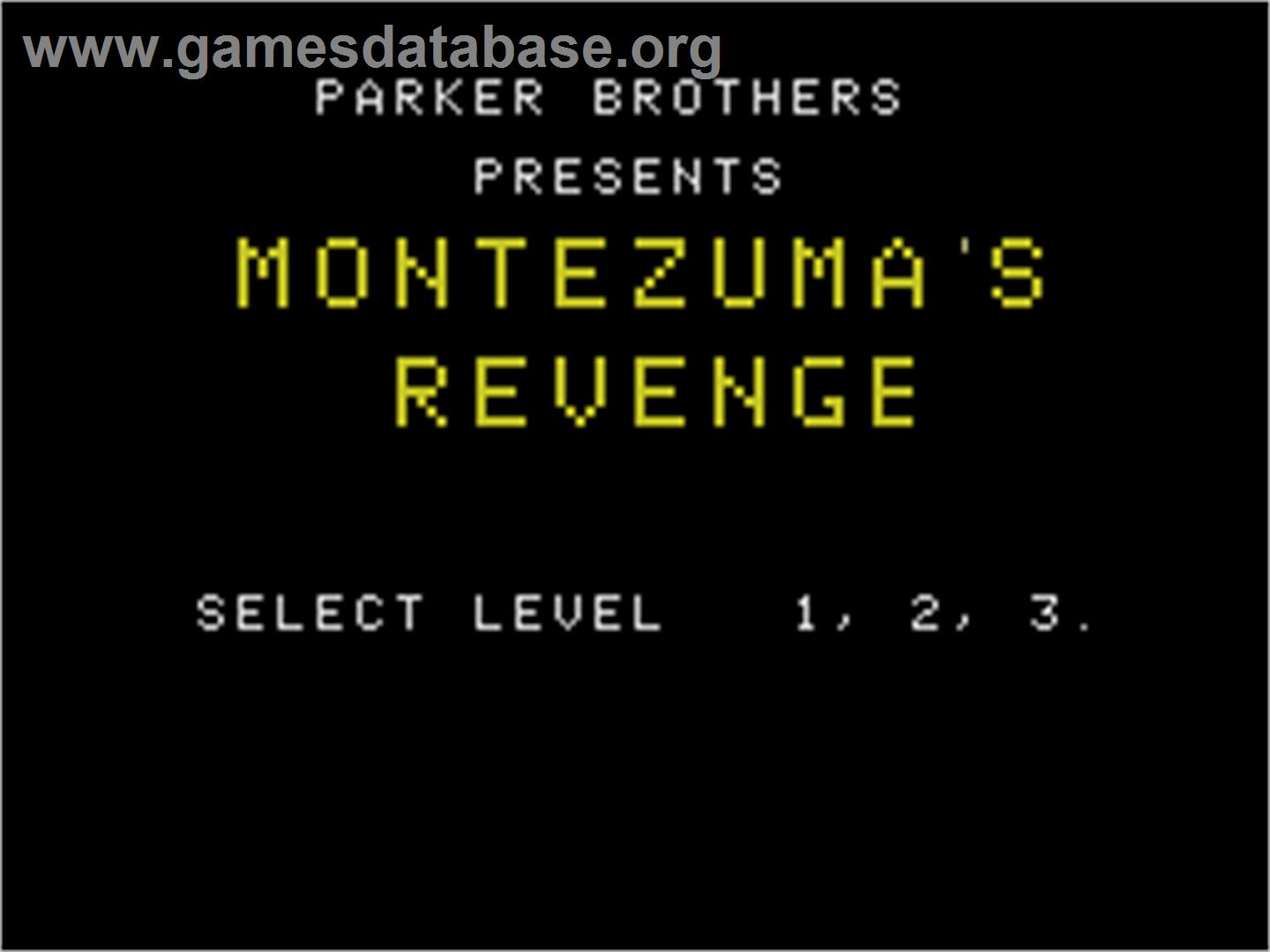 Montezuma's Revenge - Coleco Vision - Artwork - Title Screen