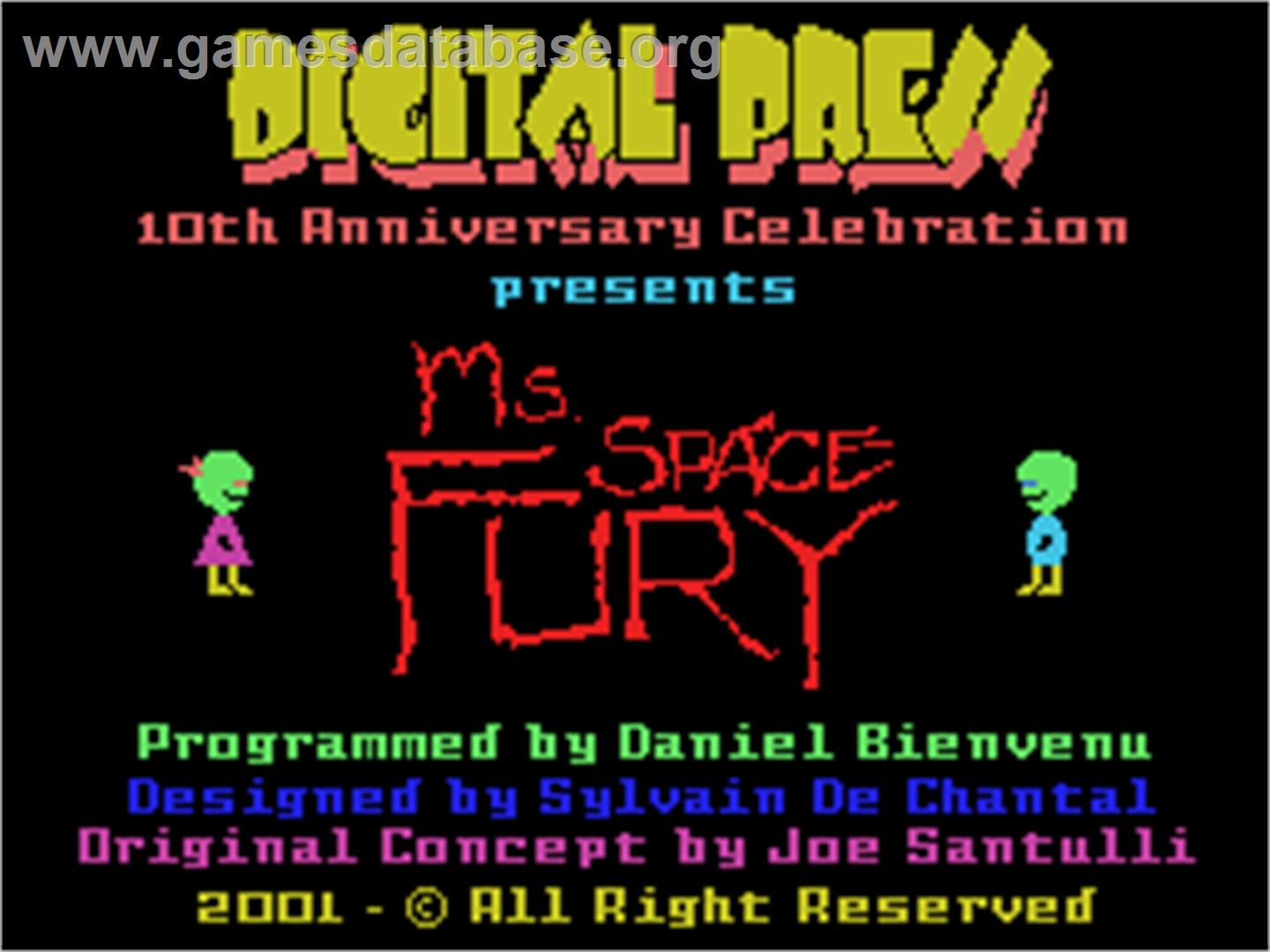 Ms. Space Fury - Coleco Vision - Artwork - Title Screen