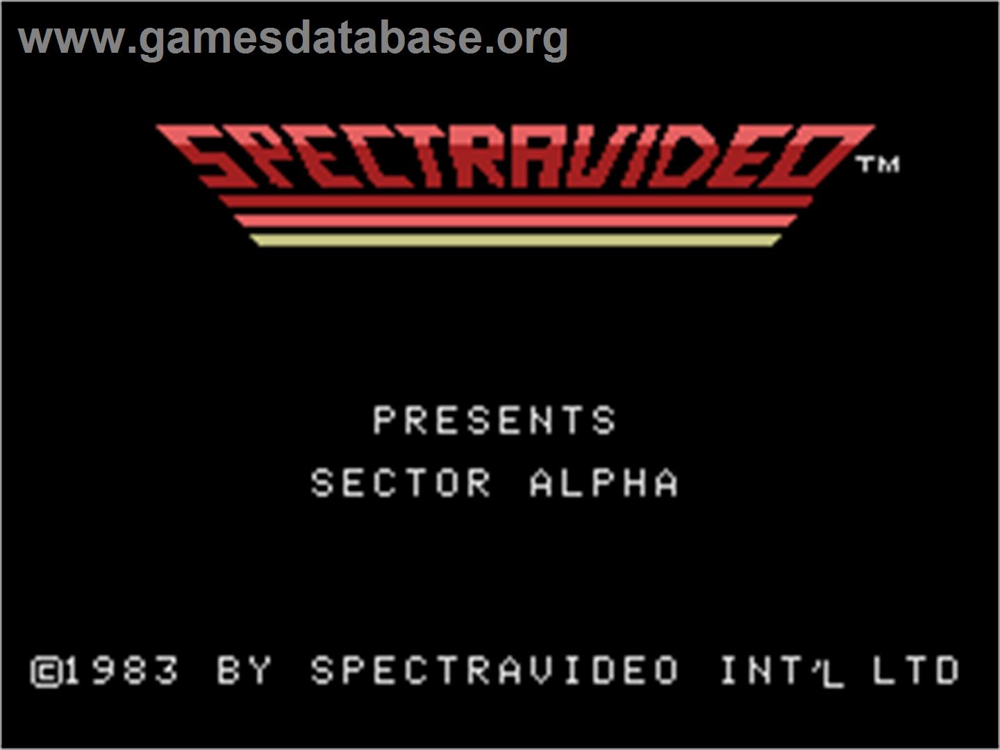 Sector Alpha - Coleco Vision - Artwork - Title Screen