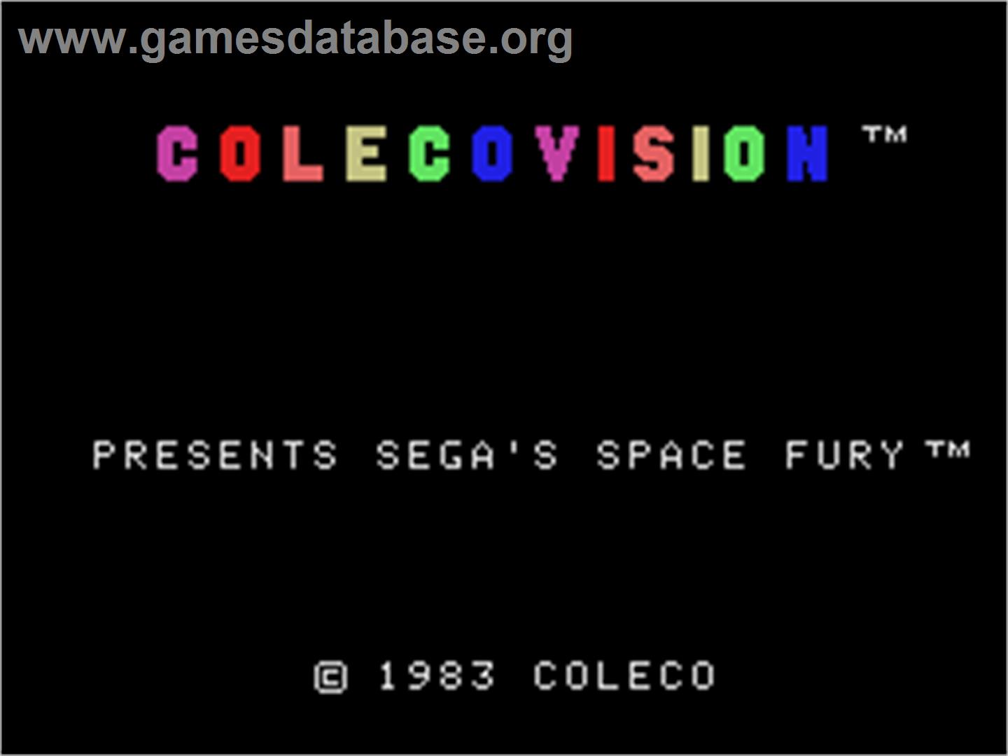 Space Fury - Coleco Vision - Artwork - Title Screen