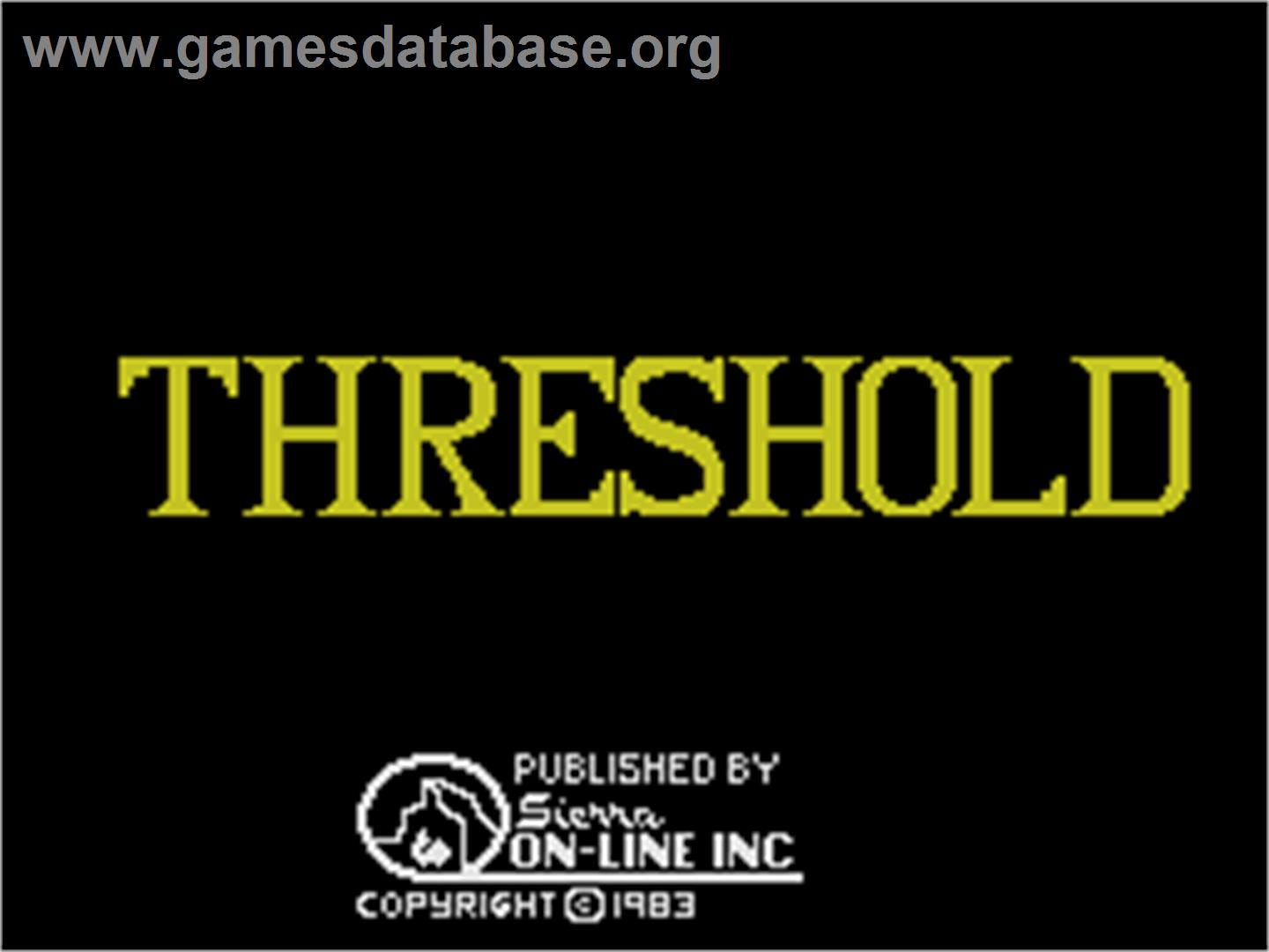 Threshold - Coleco Vision - Artwork - Title Screen