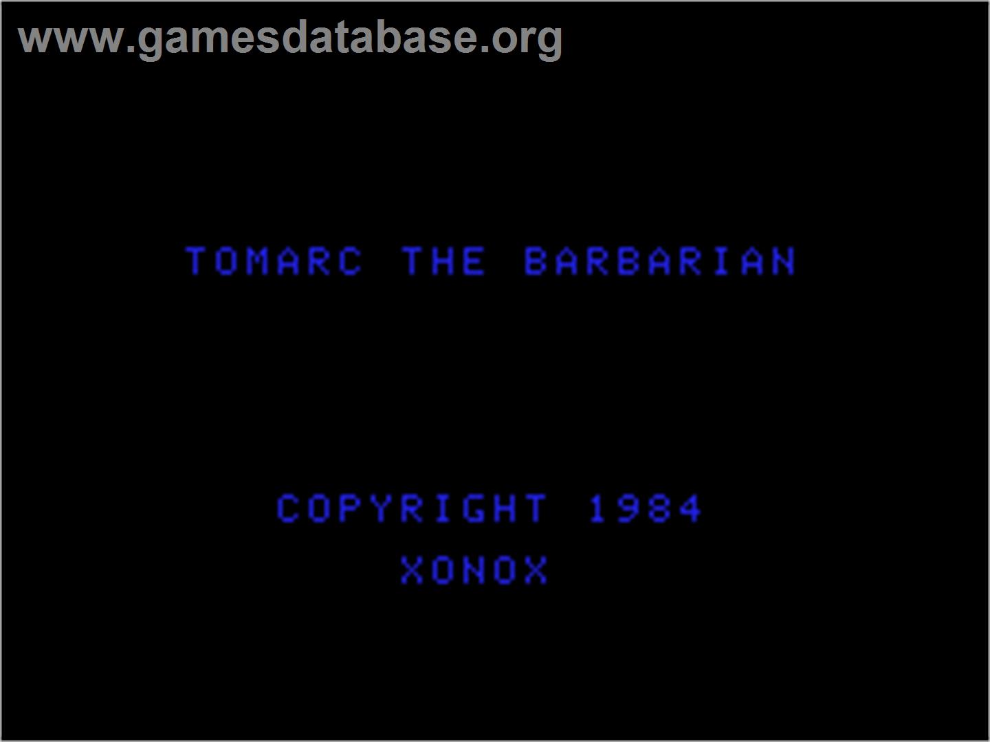 Tomarc the Barbarian - Coleco Vision - Artwork - Title Screen