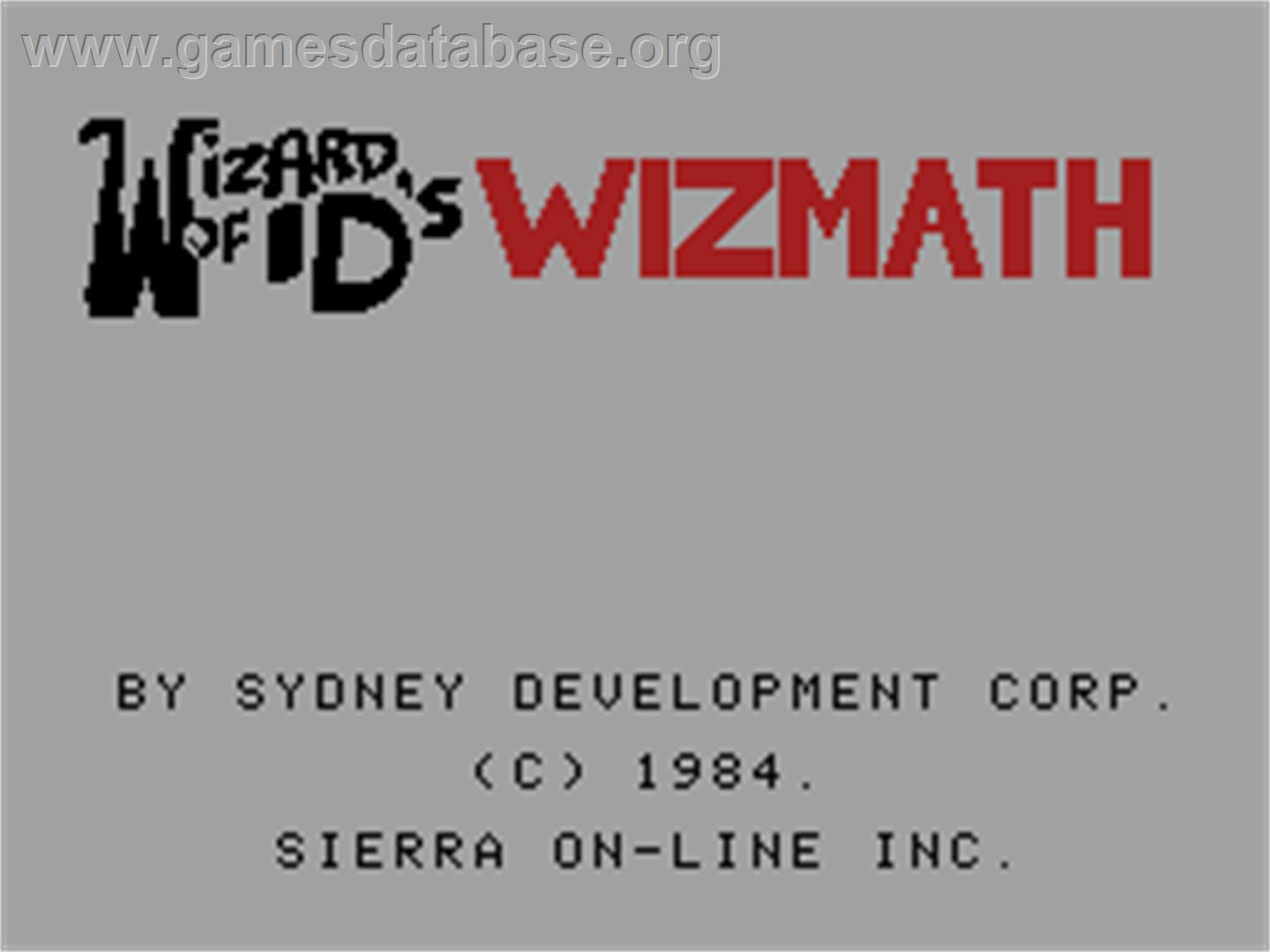 Wizard of Id's Wizmath - Coleco Vision - Artwork - Title Screen