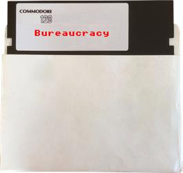 Artwork on the Disc for Bureaucracy on the Commodore 128.