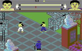 In game image of Thai Boxing on the Commodore 128.