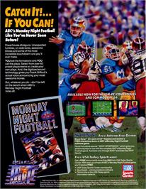 Advert for ABC Monday Night Football on the Nintendo SNES.