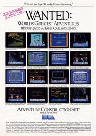 Advert for Adventure Construction Set on the Apple II.