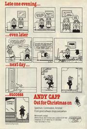 Advert for Andy Capp: The Game on the Commodore 64.