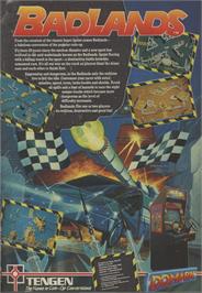 Advert for Badlands on the Commodore 64.