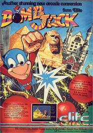 Advert for Bomb Jack on the Commodore Amiga.