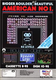Advert for Boulder Dash on the Commodore 64.
