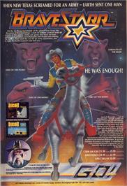 Advert for BraveStarr on the Commodore 64.