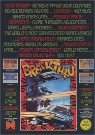 Advert for Breakthru on the Commodore 64.