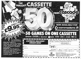 Advert for Cassette 50 on the Amstrad CPC.