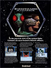 Advert for Centauri Alliance on the Apple II.