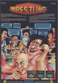 Advert for Championship Wrestling on the Apple II.