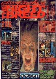 Advert for Clive Barker's Nightbreed: The Action Game on the Commodore 64.