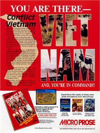 Advert for Conflict in Vietnam on the Atari 8-bit.