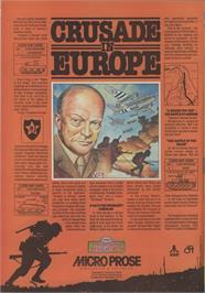 Advert for Crusade in Europe on the Microsoft DOS.