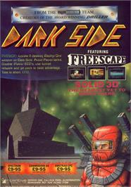 Advert for Dark Side on the Commodore Amiga.