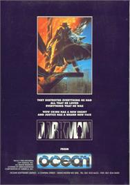 Advert for Darkman on the Commodore 64.