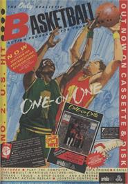 Advert for Dr. J and Larry Bird Go One on One on the Atari 8-bit.