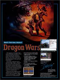 Advert for Dragon Wars on the Microsoft DOS.