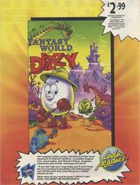 Advert for Fantasy World Dizzy on the Commodore 64.