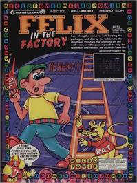 Advert for Felix in the Factory on the Commodore 64.