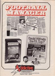 Advert for Football Manager on the Commodore Amiga.