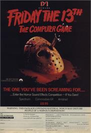 Advert for Friday the 13th on the Nintendo NES.