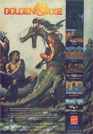 Advert for Golden Axe on the Commodore 64.